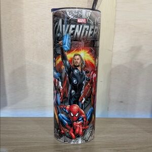 Marvel Avengers Tumbler with Red and Blue Accents